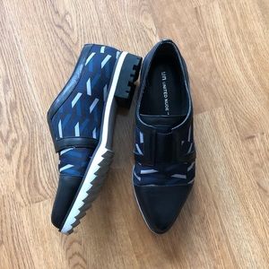 United nude slip on loafers flats black blue 36